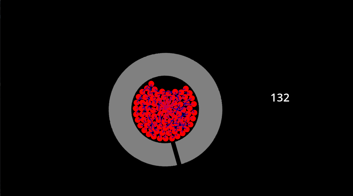 the grey circle is now much more full, and the balls have little lines pointing in various directions